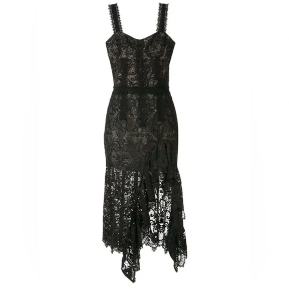 white dress with black lace sides Black White Strapless Lace Mermaid Wedding Dress Black